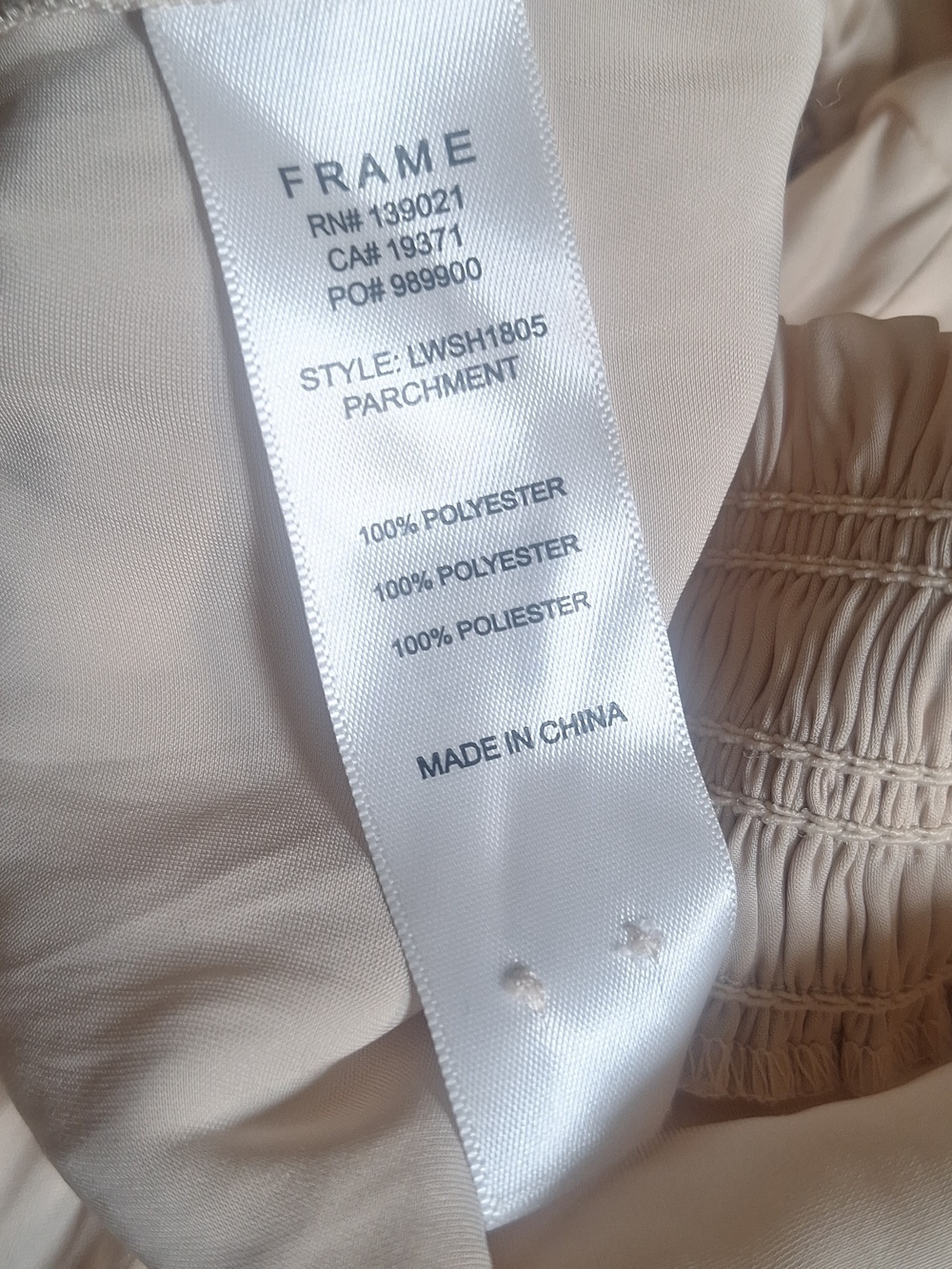 Frame Smocked High Neck Blouse Size XS - Picture 12 of 12